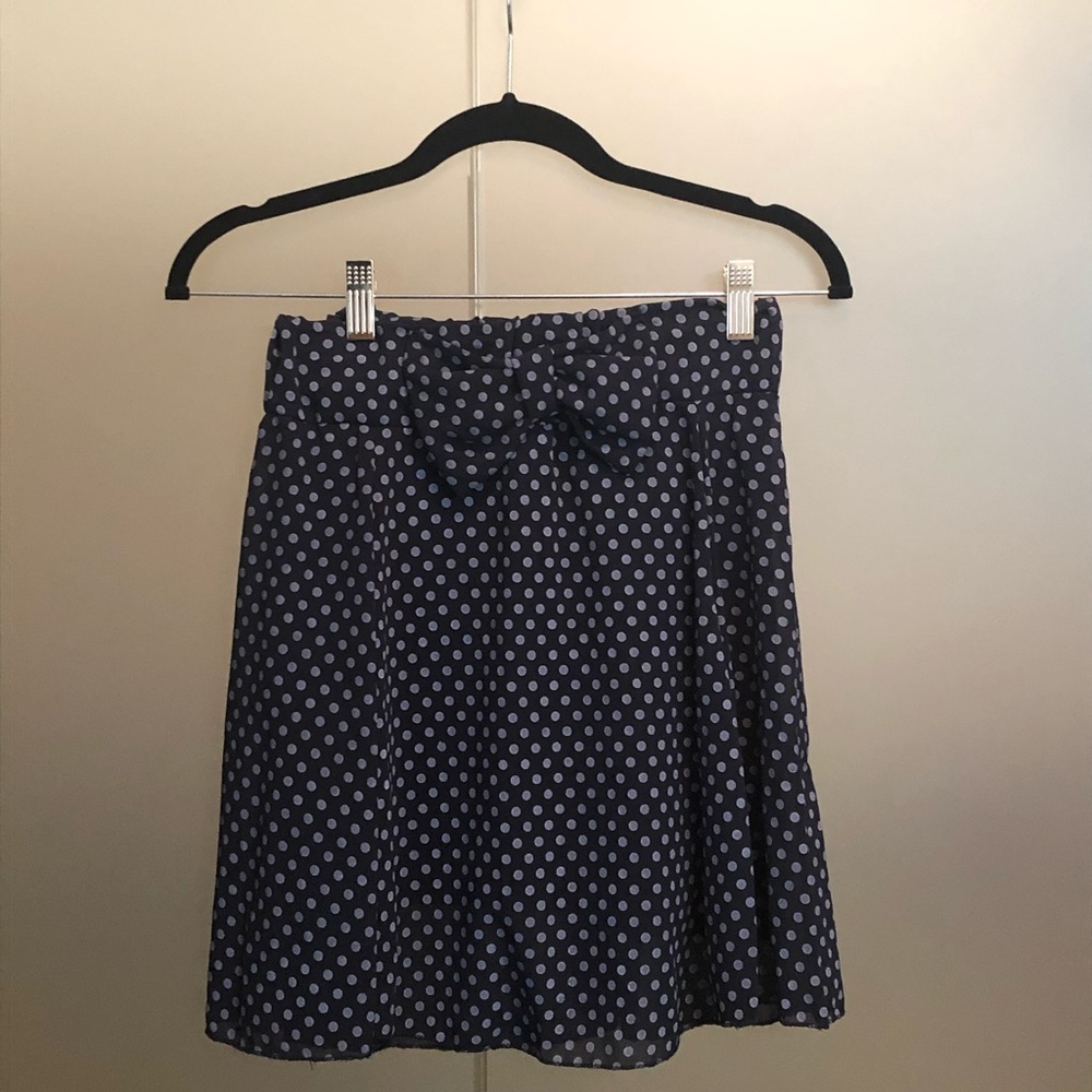 Navy Polka Dot Miniskirt size small